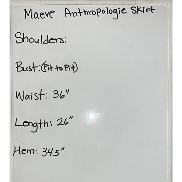 Maeve Anthropologie Women's Flared Floral Print Skirt Blue White Button Front XL - Picture 9 of 9